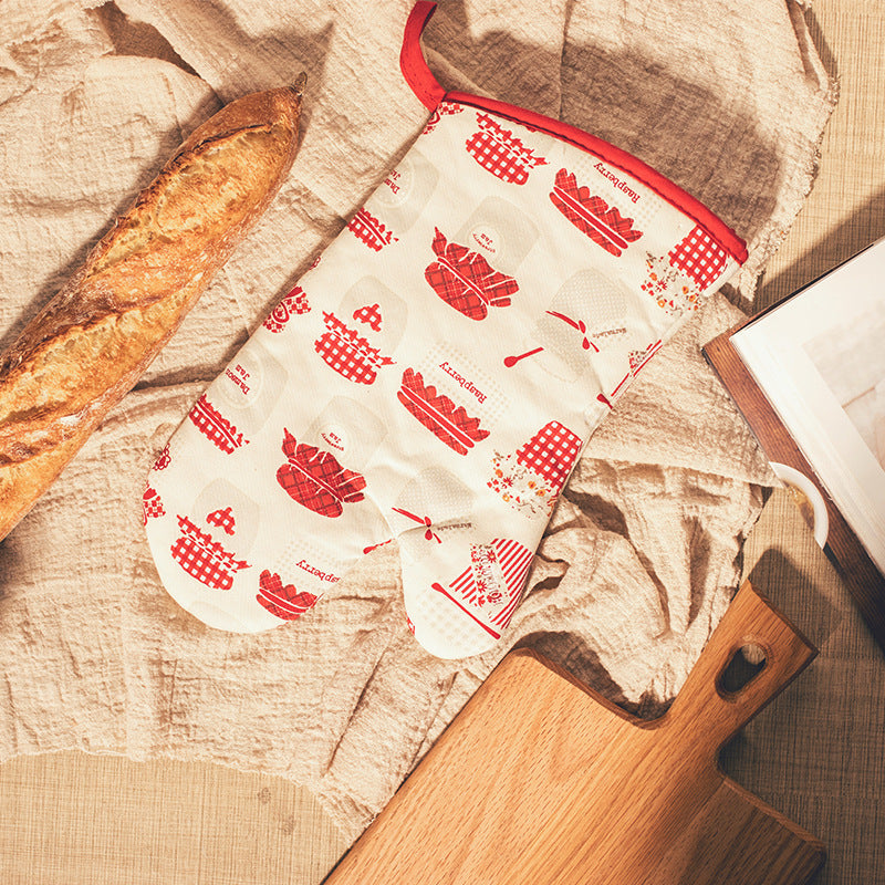 Cat Heat-Resistant Oven Gloves