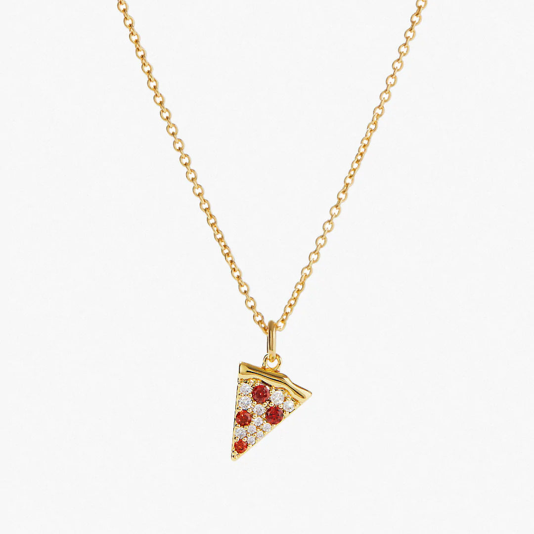 Shine with Personality β Pizza Diamond Pendant Necklace ππ