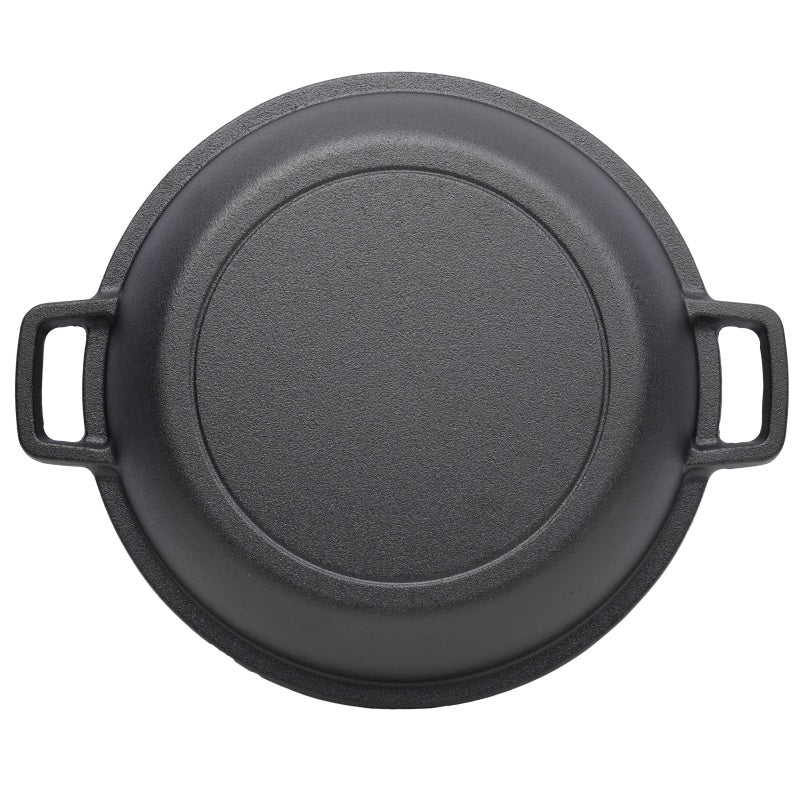 Cast iron dutch oven cookware for bread baking and roasting meals