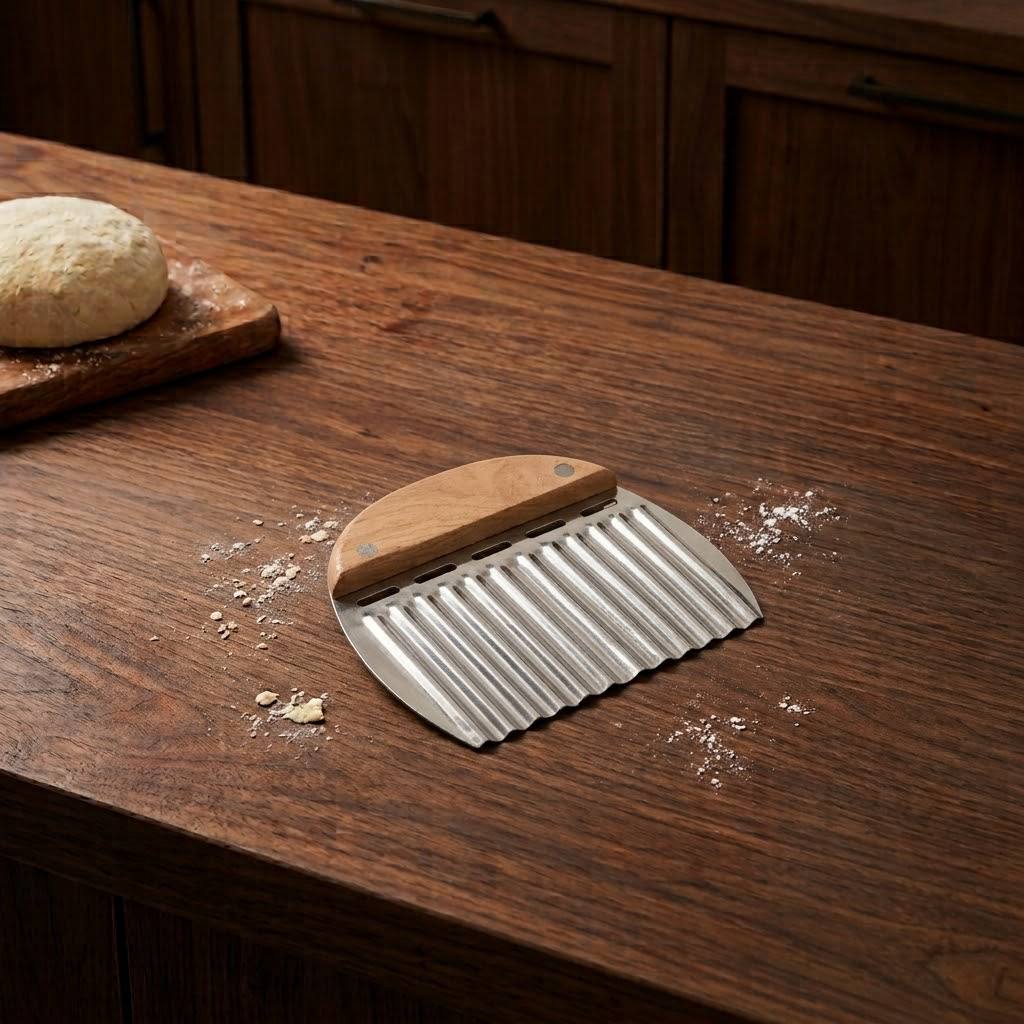 wavy edge dough scraper baking tool