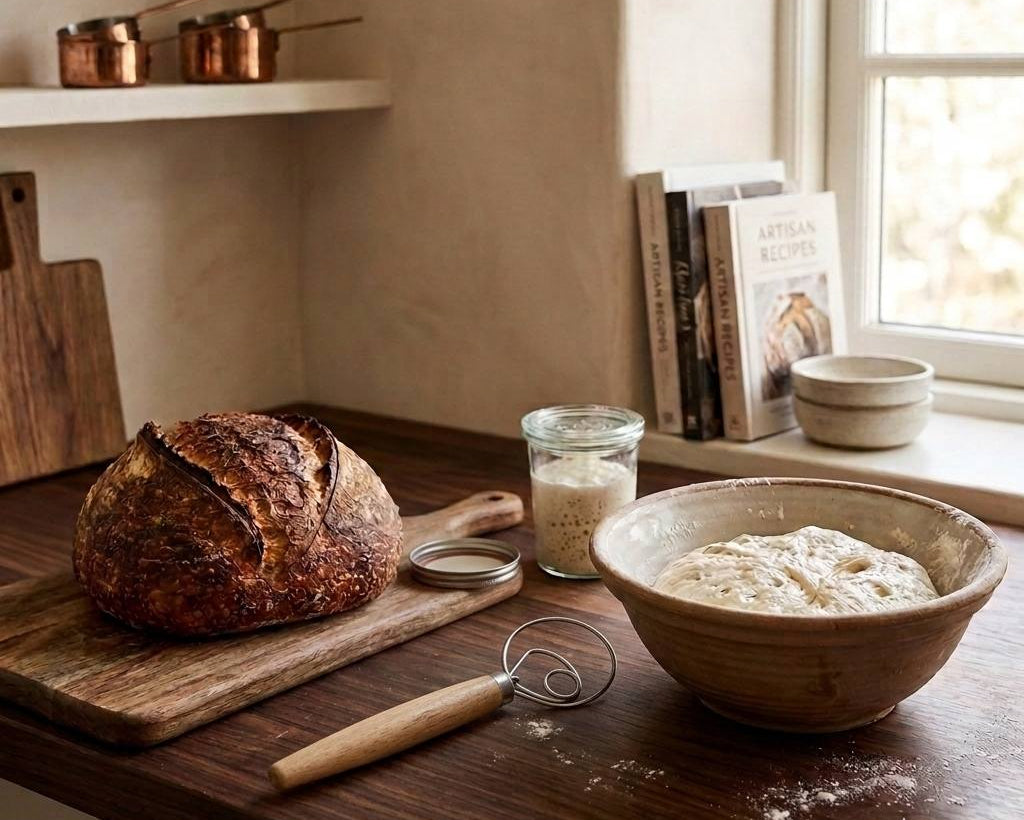 Danish dough whisk for sourdough bread mixing