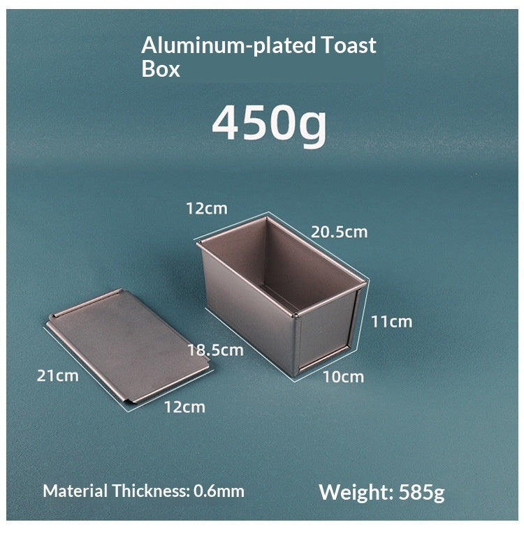 Pullman-style covered loaf pan for square bread