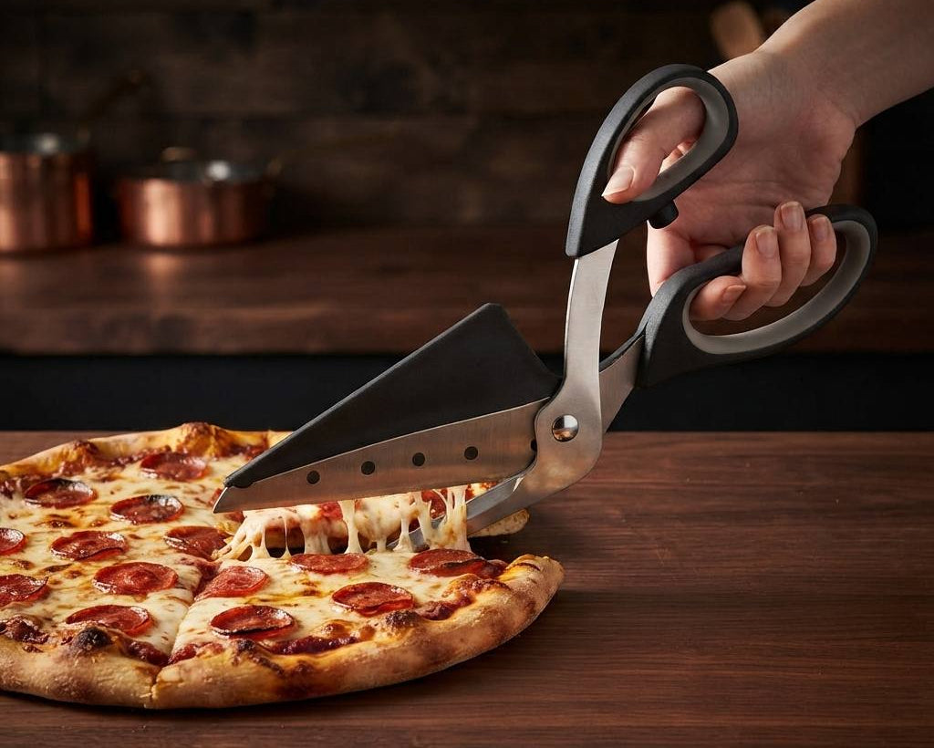 Professional pizza slicing scissors for pizza