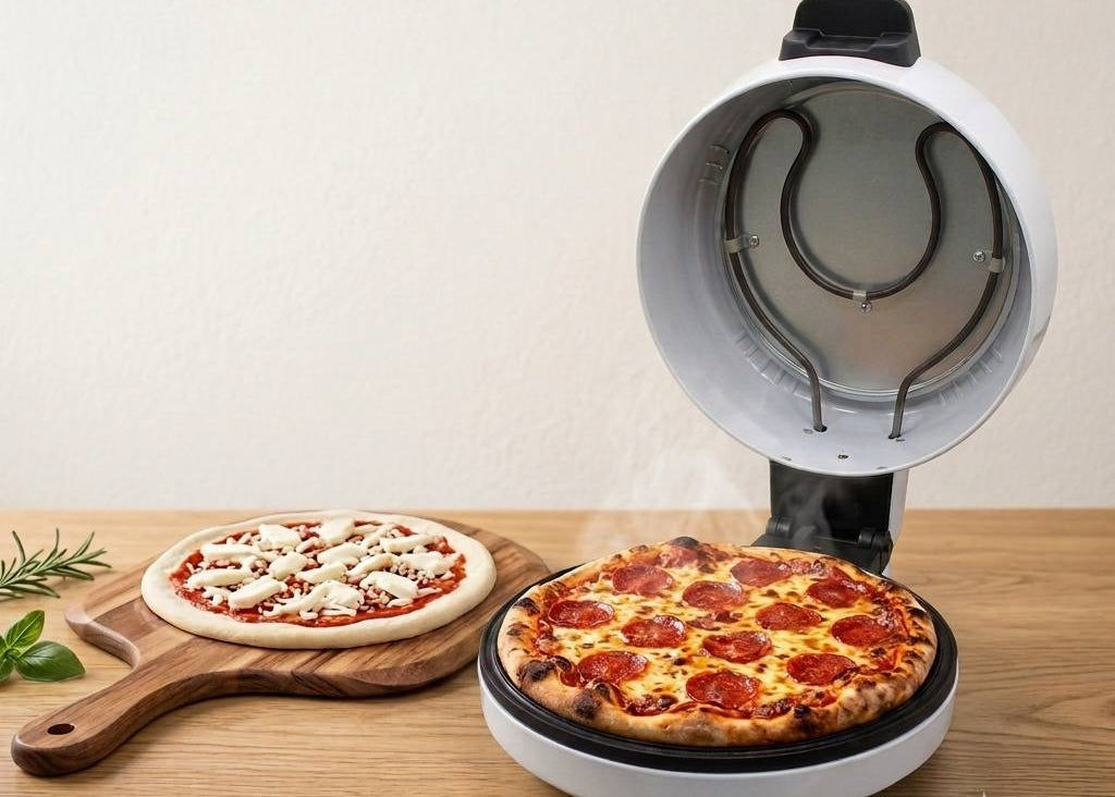 Electric pizza maker toaster for cooking pizza and snacks at home