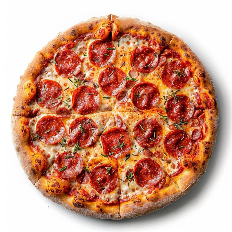 Homemade pepperoni pizza with melted cheese and crispy pepperoni slices fresh from oven