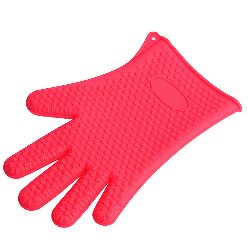 Silicone baking glove for safe cooking and hot tray handling