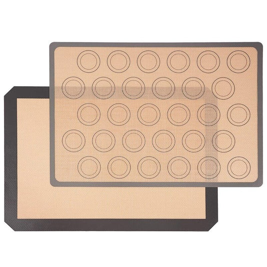Heat-resistant silicone baking mat for macarons and pastries