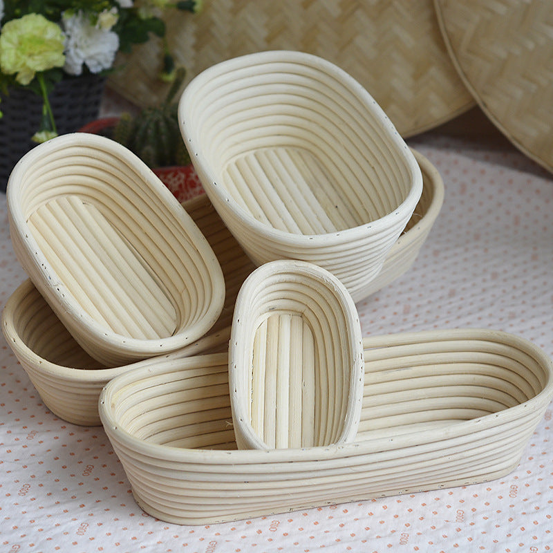 Handmade banneton basket for artisan bread fermentation
