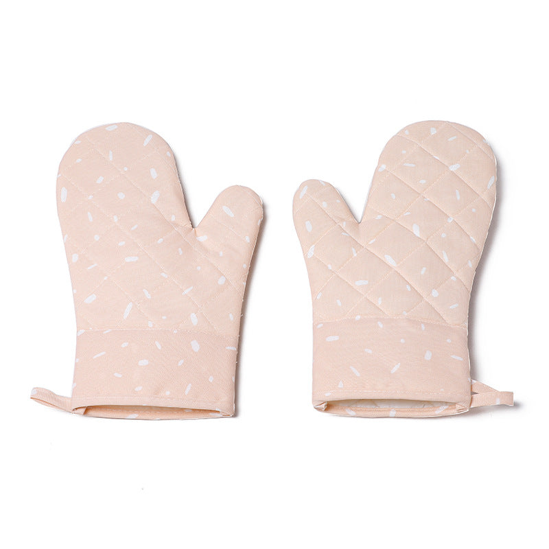 Kitchen fabric gloves for safe oven and microwave cooking