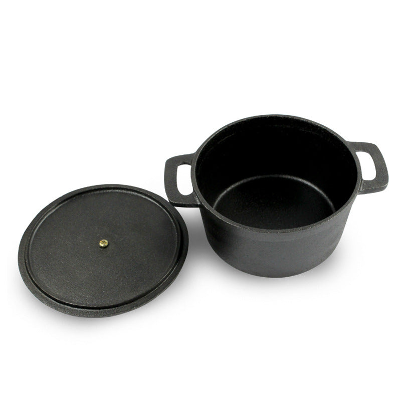 Compact cast iron pot for individual servings