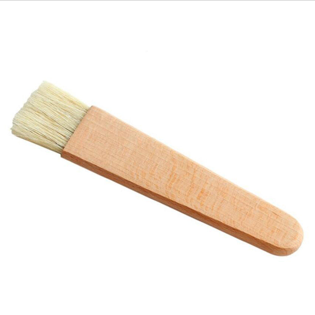 Soft wool bristle baking brush for egg wash application