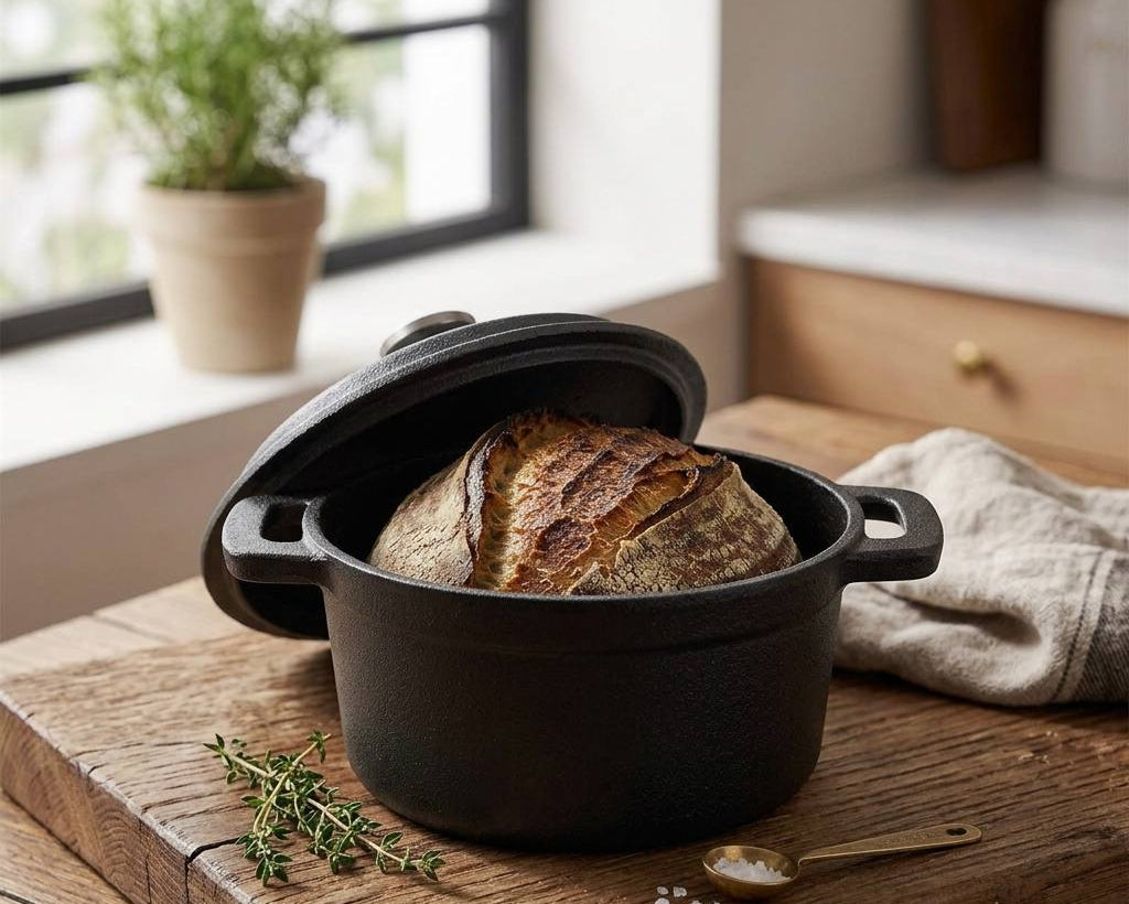 Small dutch oven pot for baking and roasting
