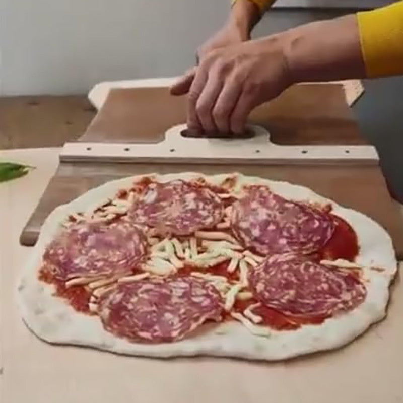 Multi-Size Wooden Pizza Peel – Easy Slide & Serve Board