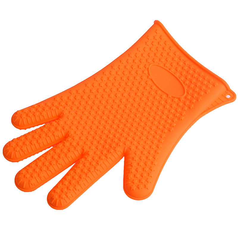Waterproof silicone oven glove with non slip grip