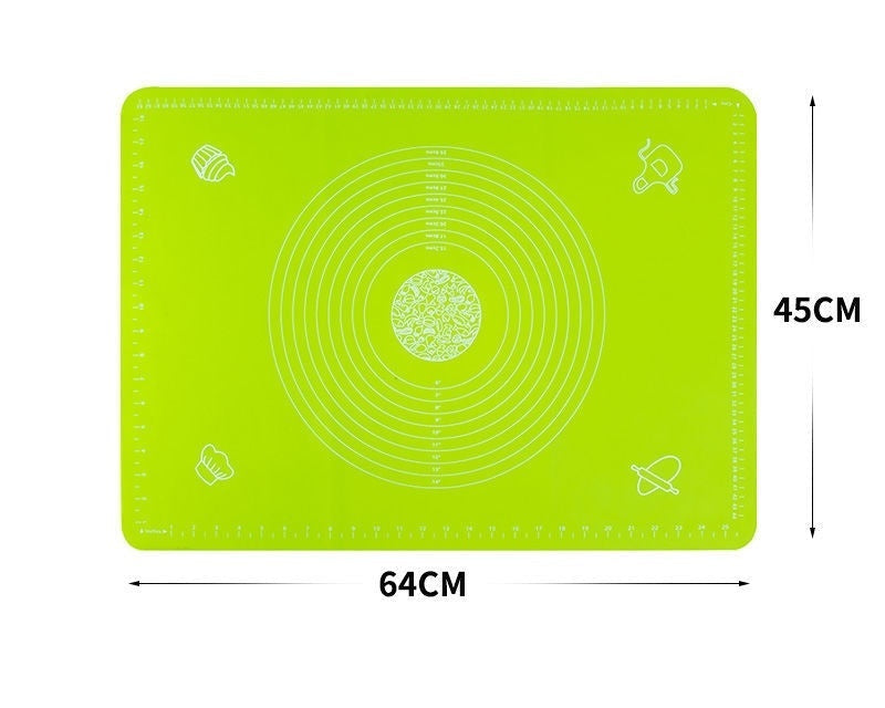 Silicone dough kneading mat for stable pizza dough preparation