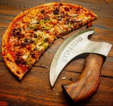 Unique Viking style pizza cutter for sourdough pizza