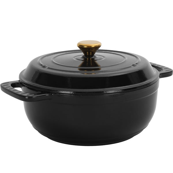 Durable 6 qt cast iron pot for bread baking and cooking meals