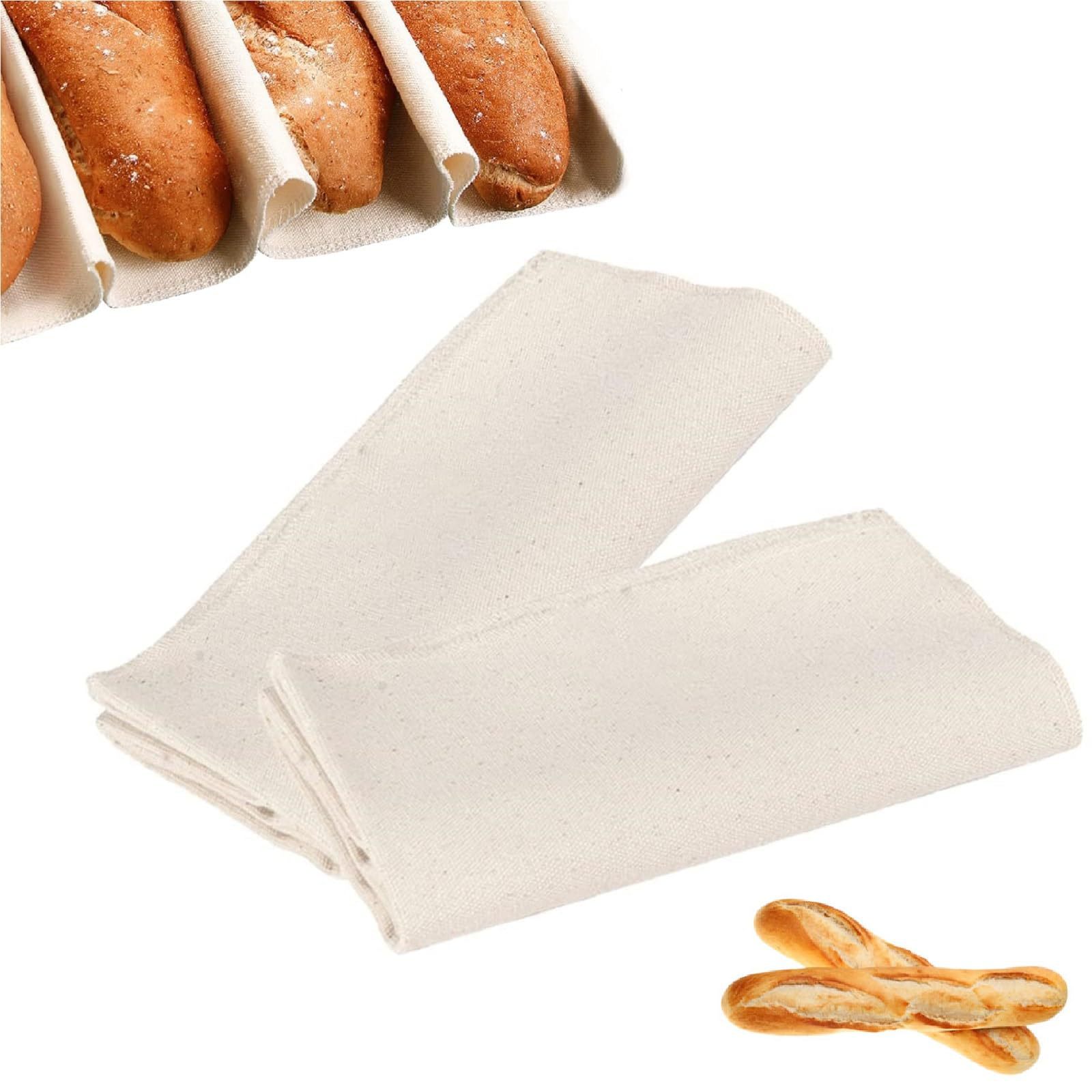 Bread dough fermentation fabric for baguette baking