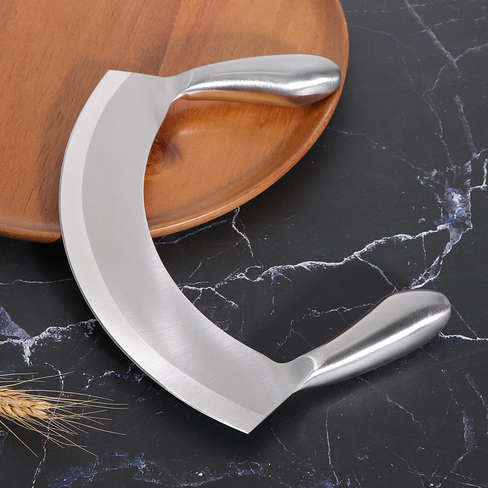 Double handle rocking pizza cutter for homemade pizza