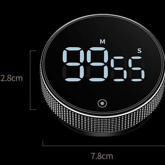 Kitchen timer with magnetic back for fridge or oven use