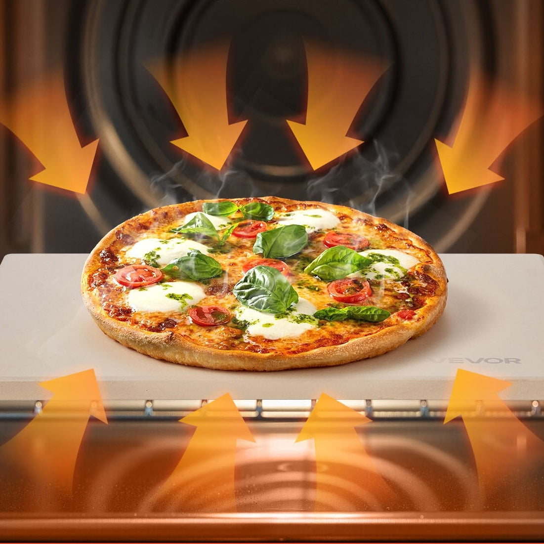Pizza stone for crispy homemade pizza crust