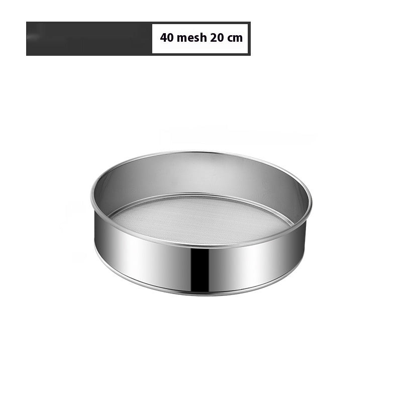 Stainless steel handheld flour sifter for artisan baking