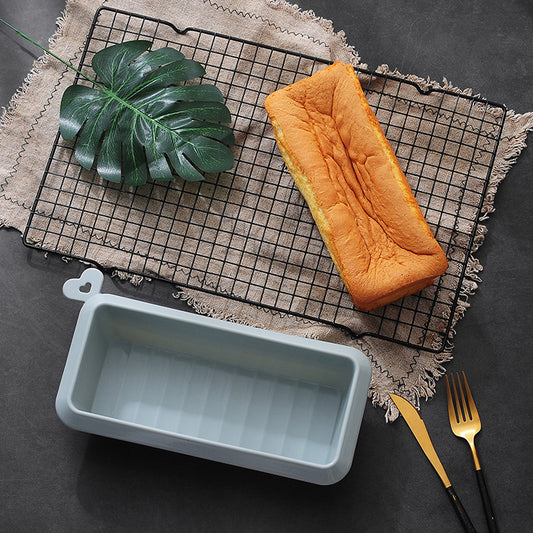 Silicone rectangular baking pan for homemade bread and cakes