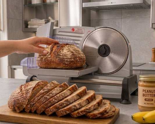 Electric bread slicer machine for sourdough and homemade bread