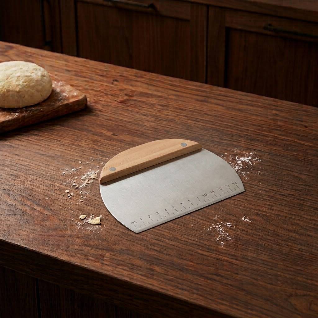 kitchen baking dough cutting tool wood handle