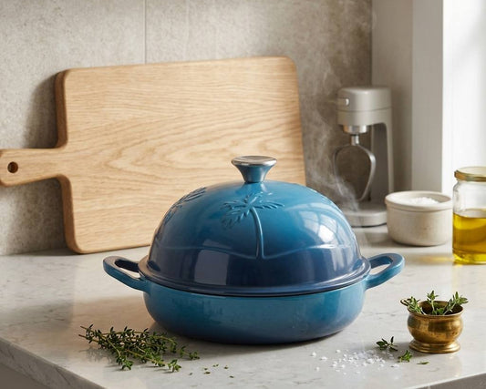 5qt enameled cast iron dutch oven with lid