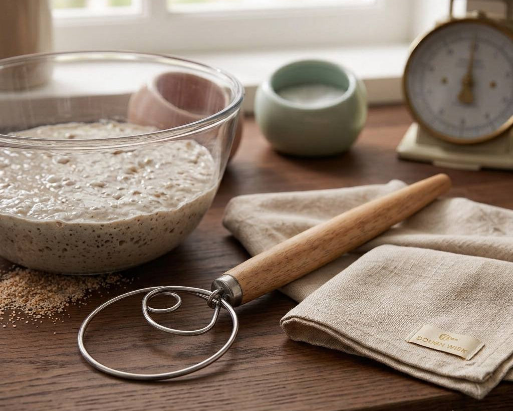 Single  coil dough whisk for homemade bread