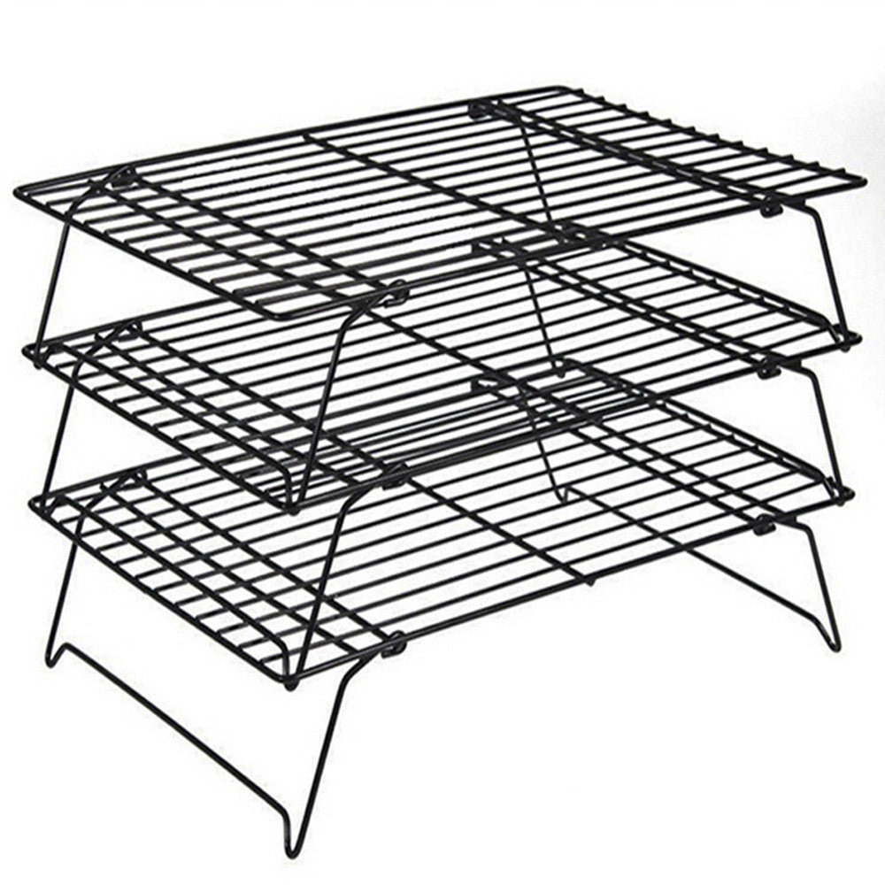 3-tier non-stick cooling rack for bread and baking