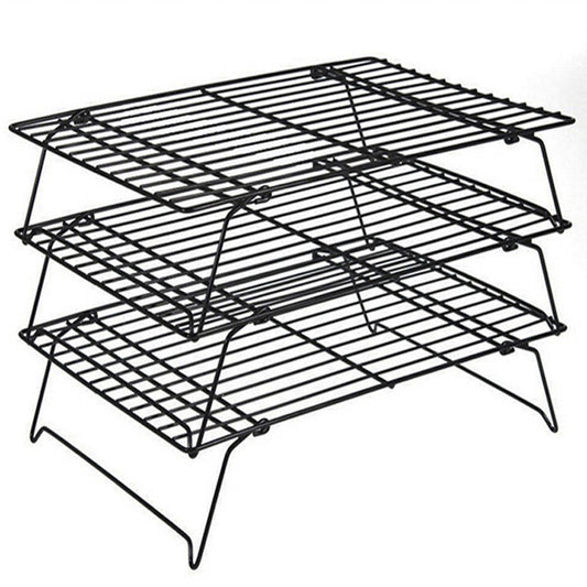3-tier non-stick cooling rack for bread and baking