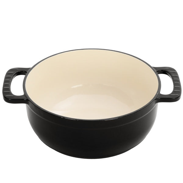 Oven safe 6 quart cast iron dutch oven for kitchen use