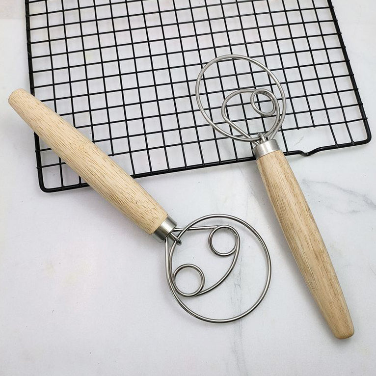Danish dough whisk for sourdough bread mixing