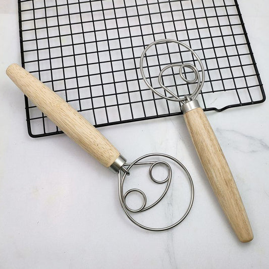 Danish dough whisk for sourdough bread mixing
