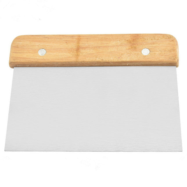 baking dough knife wooden handle scraper