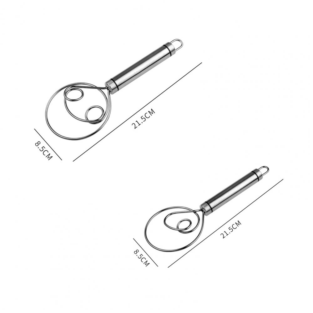 Manual stainless steel whisk for homemade bread baking