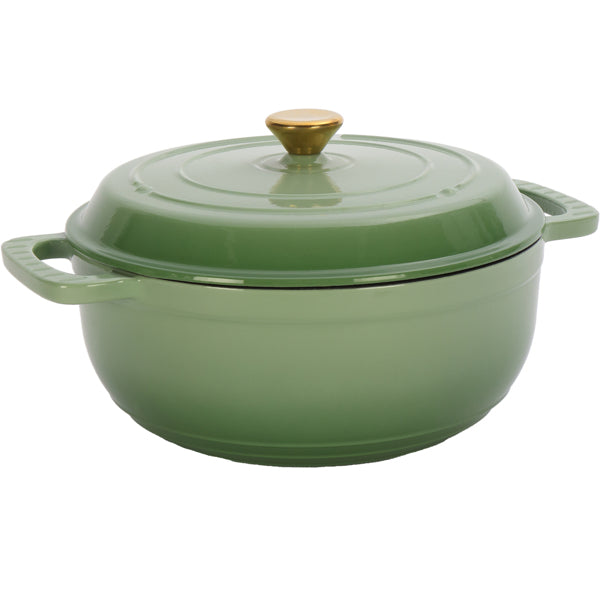 Round enamel dutch oven pot for oven cooking