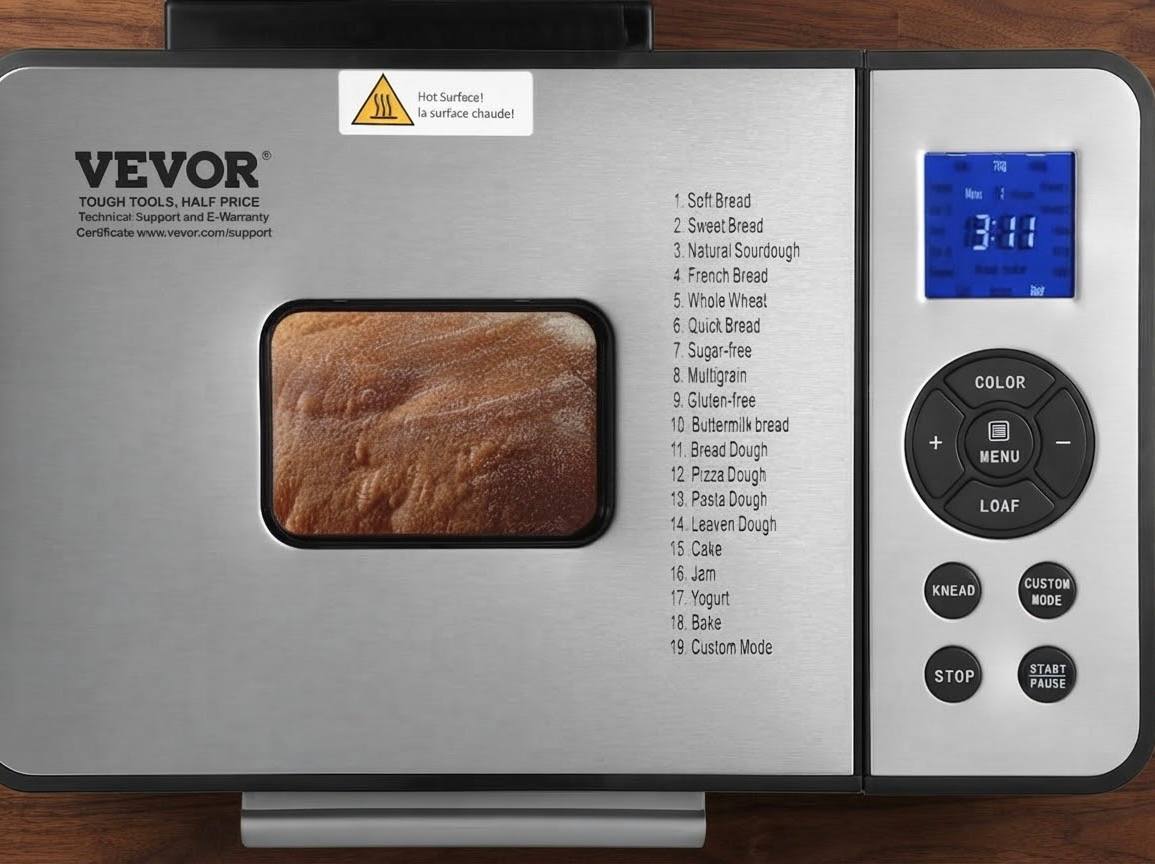 VEVOR 2LB automatic bread maker with ceramic coating