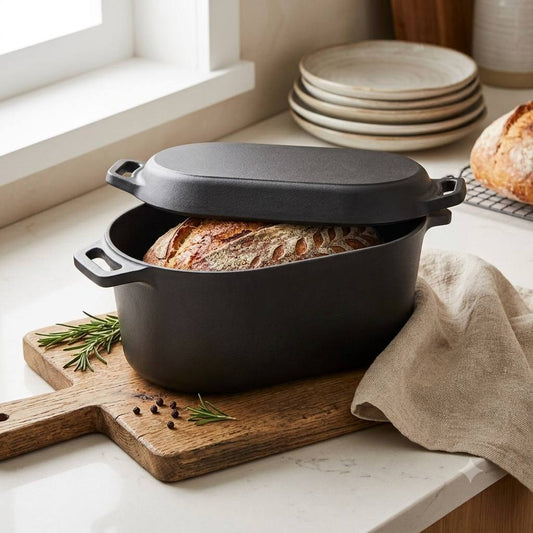 3.5qt enameled cast iron dutch oven black