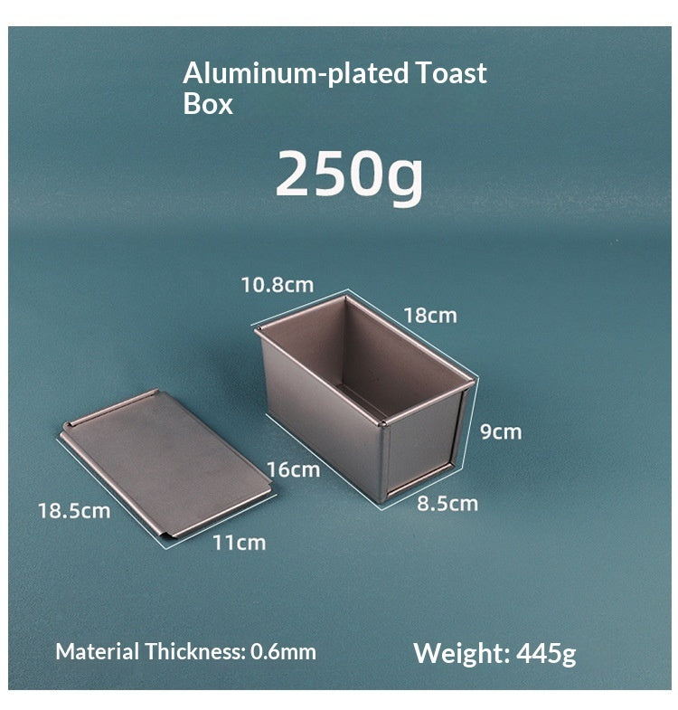 Square loaf pan for soft milk bread baking