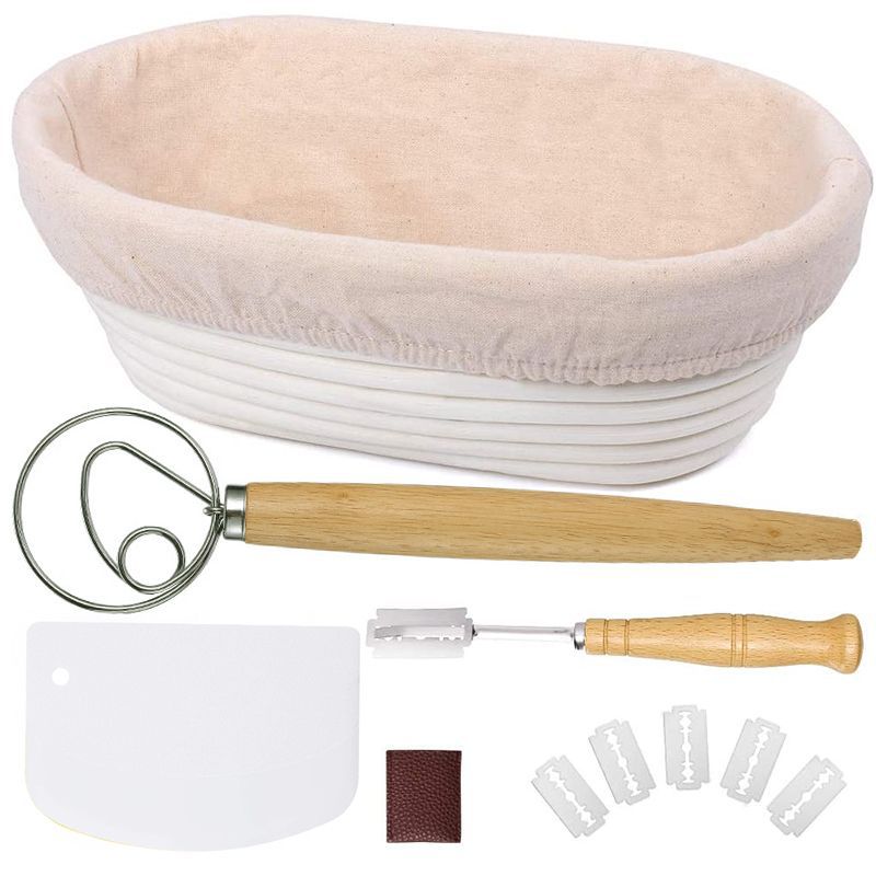 Sourdough baking kit with bread proofing and baking accessories