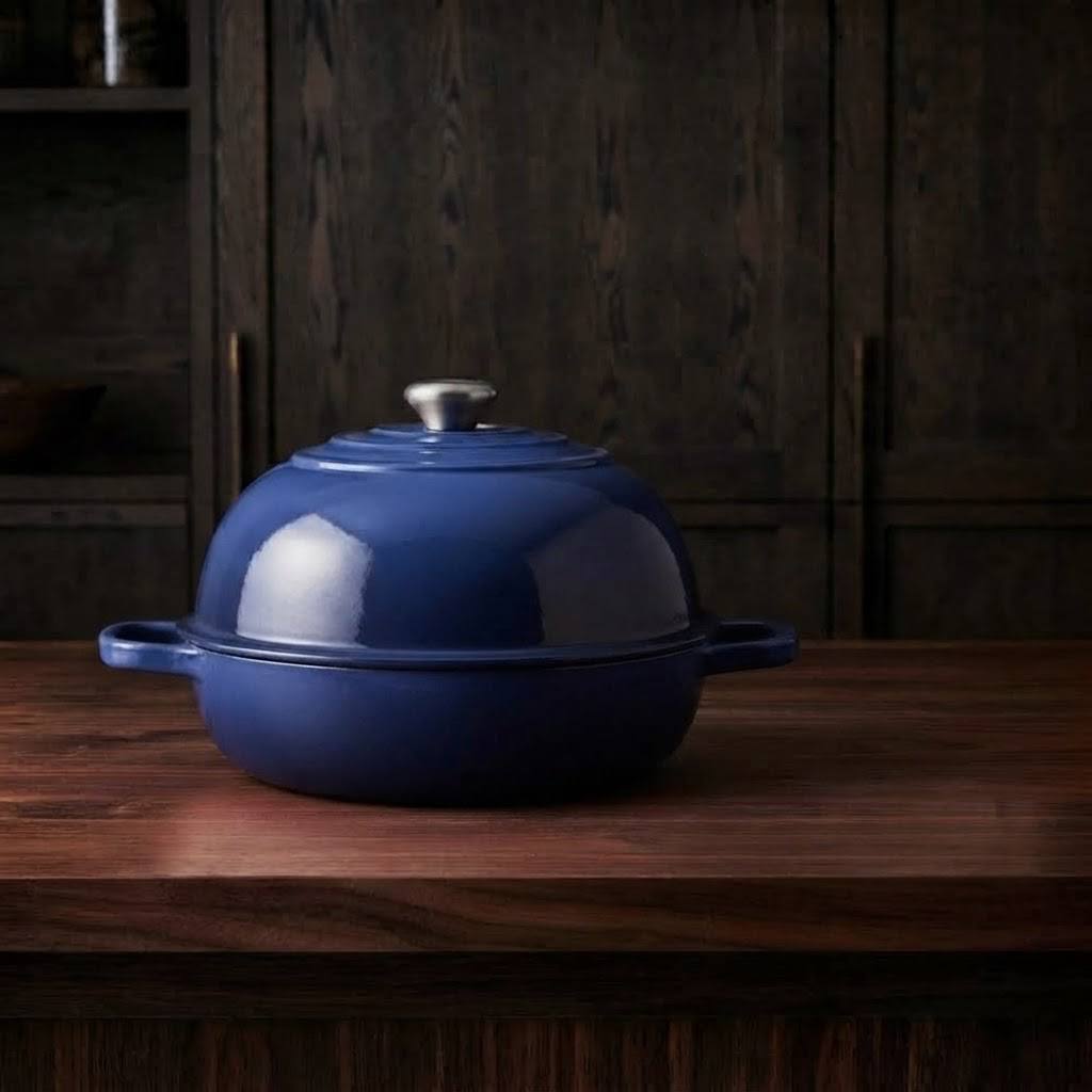 Cast iron dutch oven for bread baking