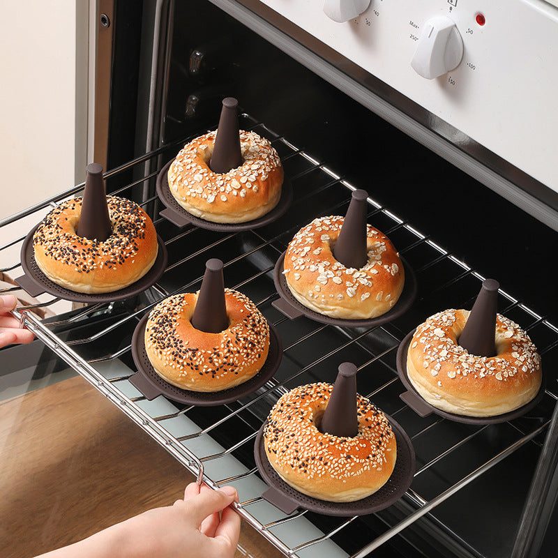 Non-stick bagel mold for homemade baking
