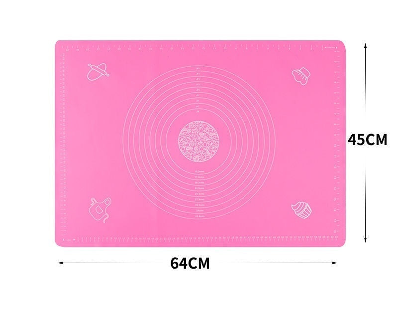 Thickened non-slip baking mat for bread and pastry dough