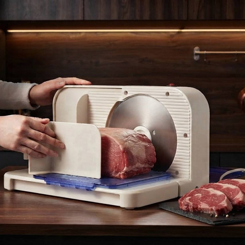 Electric meat slicer with 150W copper core motor