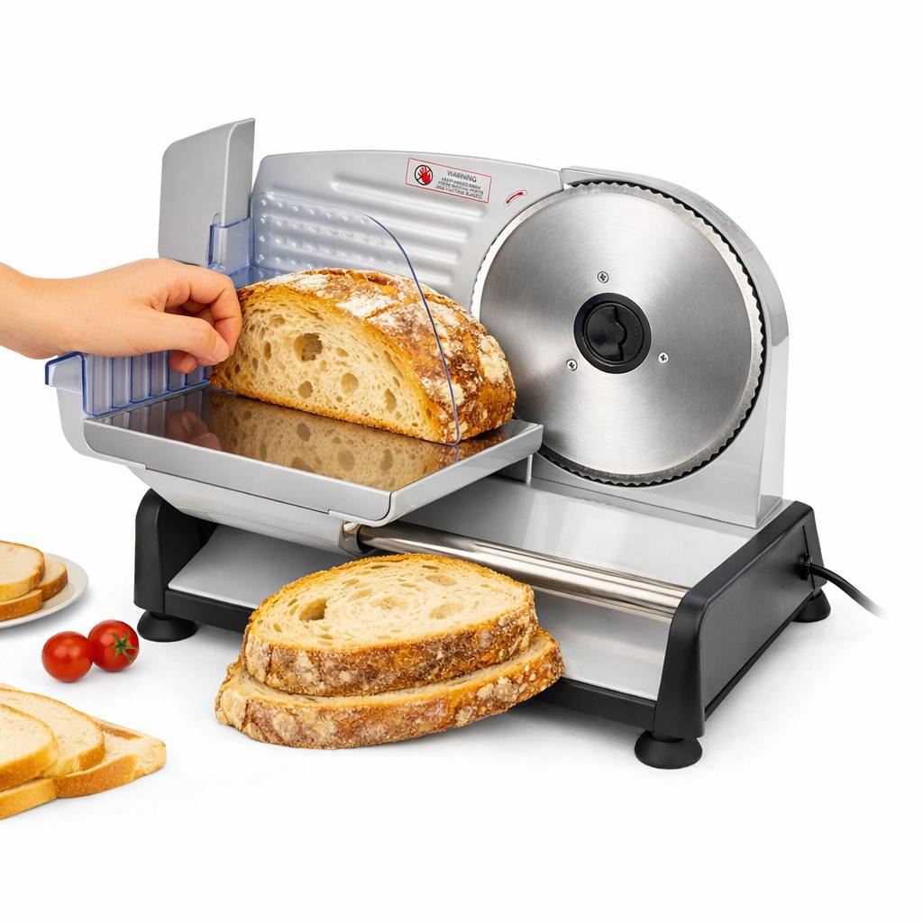 Electric sourdough bread slicer for homemade artisan bread