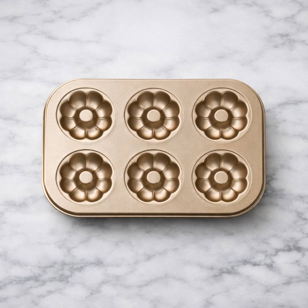 Carbon steel donut pan for oven baked donuts