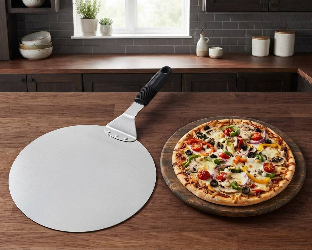 Folding pizza shovel stainless steel for pizza and cake transfer
